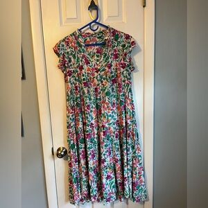 Shop the Mint “Make It Your Own” floral tiered dress size Medium